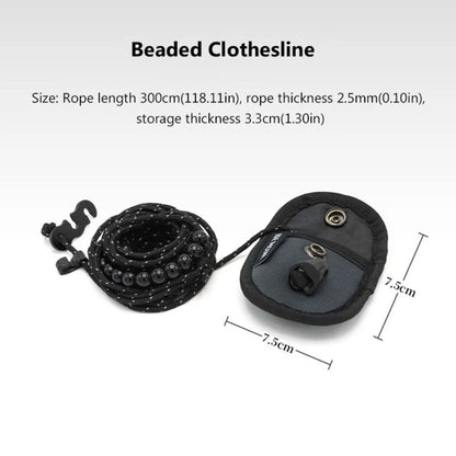 Portable Retractable Clothesline 3M – Outdoor High-Density Laundry Dryer Rope, Windproof & Adjustable