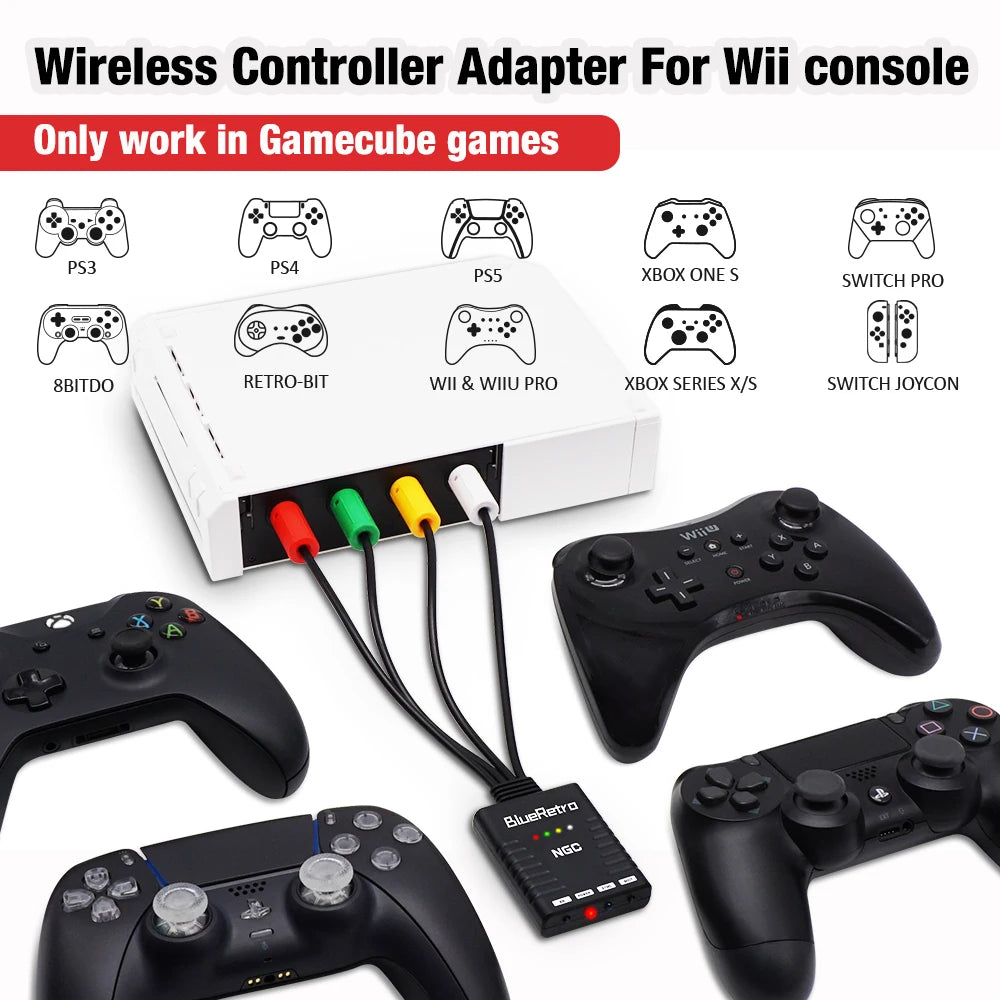 BlueRetro Wireless Adapter for GameCube – Connect PS3/PS4/PS5, Switch Pro, Wii & 8BitDo Controllers