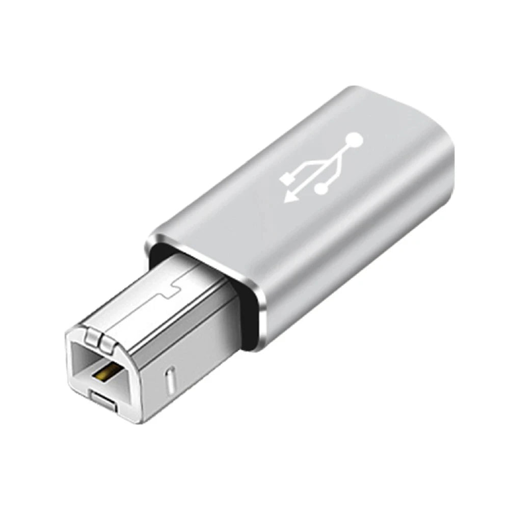 NNBILI USB B to USB Type C Adapter - USB Transfer Converter for Printer, Scanner, MIDI Controller & Keyboard Devices
