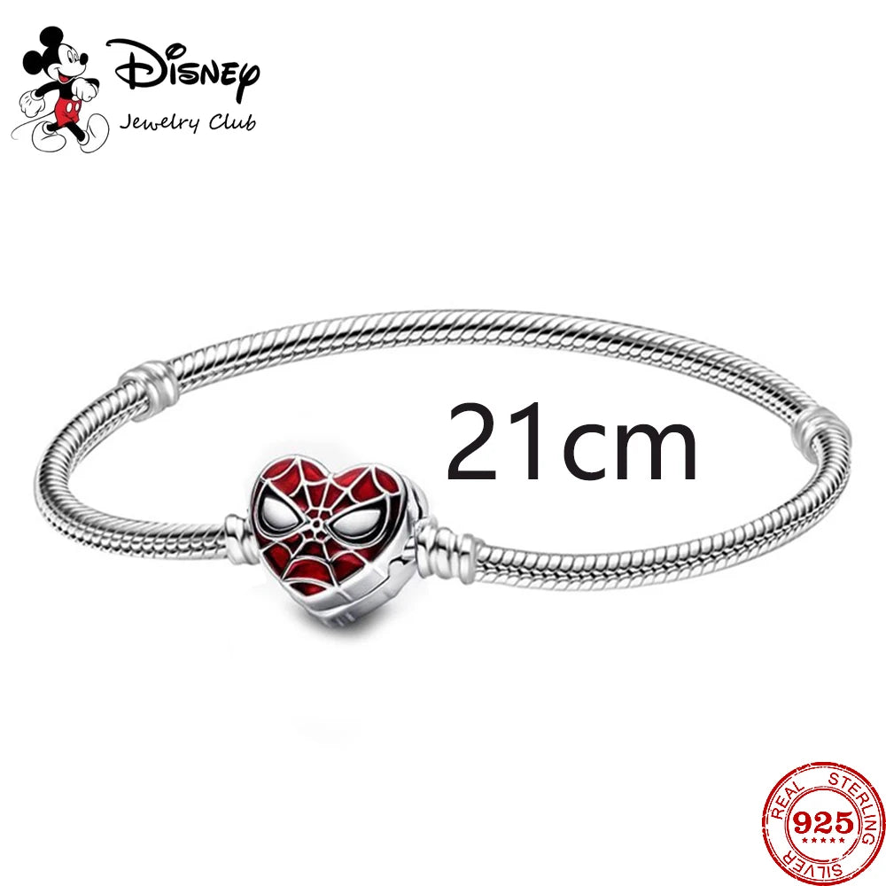 New 925 Sterling Silver Mickey Minnie Vinnie Charm – Beaded Fit for Original Pendant Bracelet, DIY Ladies Jewelry