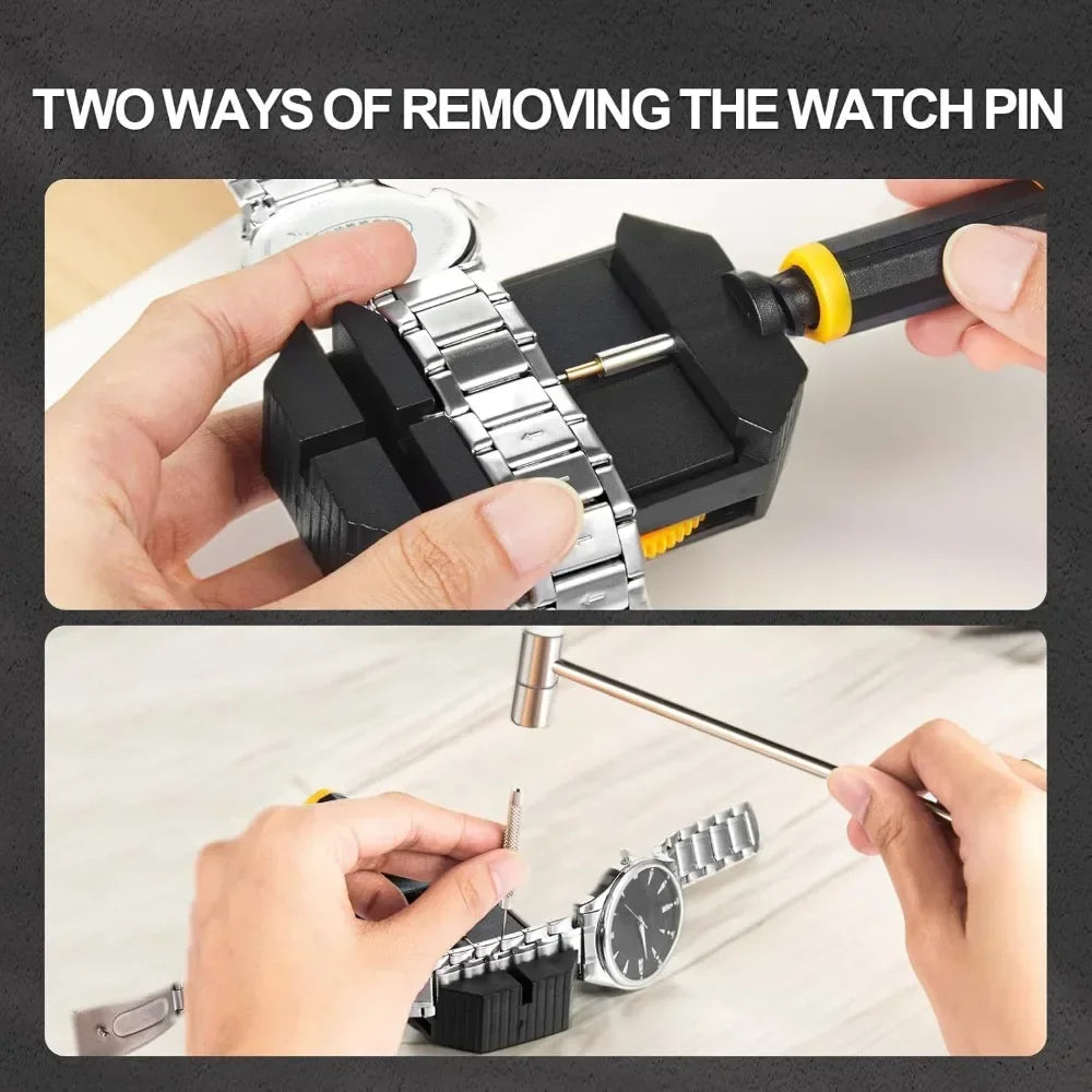 Watch Link Removal Tool Kit - Bracelet Resizing, Pin Remover & Strap Adjustment Tool for Watch Band Replacement