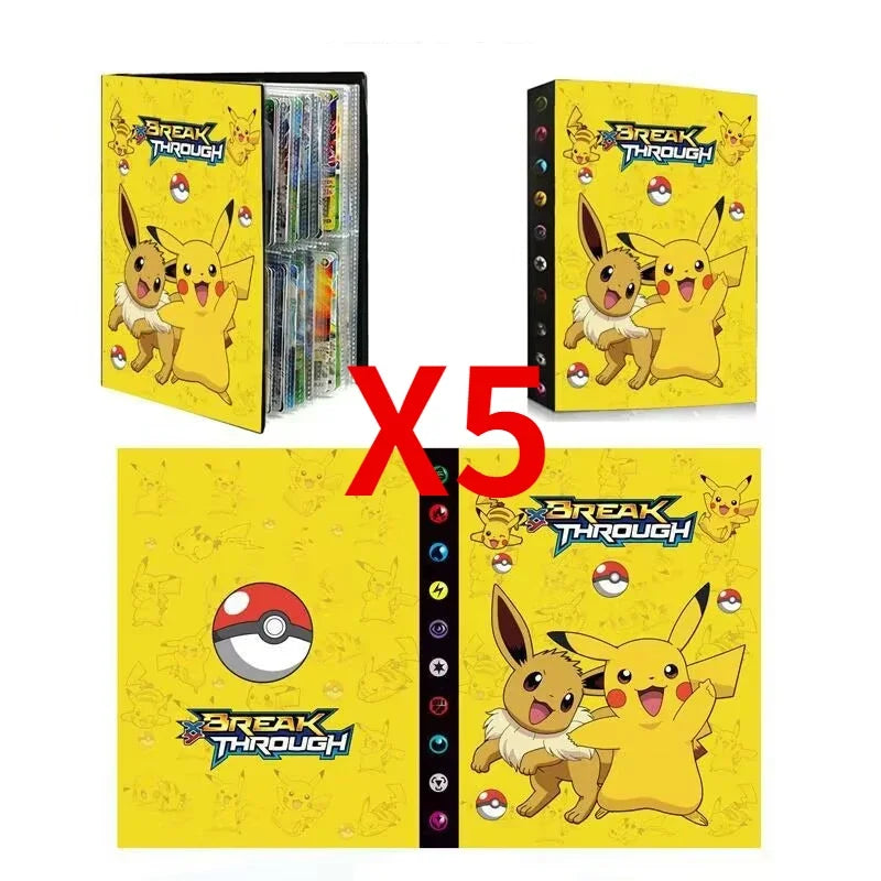 Pokémon Trading Card Binder - 4-Grid Collectible Card Album Holder for Kids and Trading Card Collections