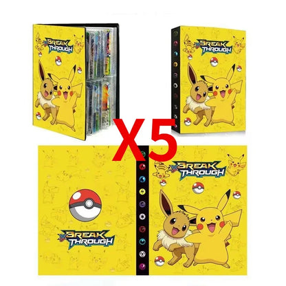 Pokémon Trading Card Binder - 4-Grid Collectible Card Album Holder for Kids and Trading Card Collections