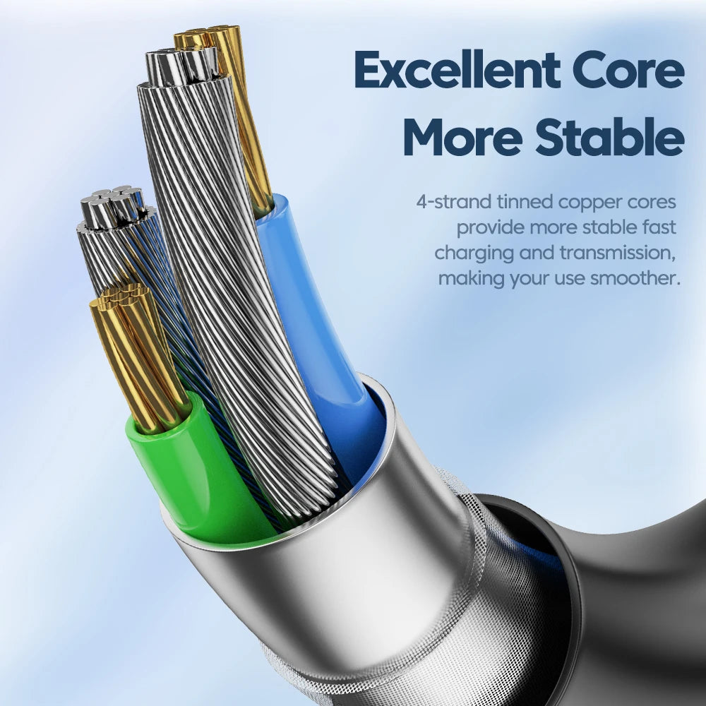 Toocki 2.4A Lightning Cable – Fast Charging USB Cord for iPhone 14/13/12/11 Pro Max, iPad, 8/7 Plus