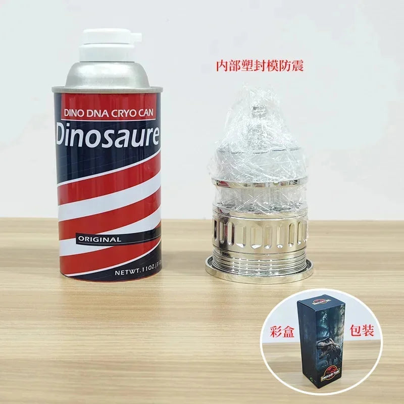Barbasol Dennis Nedry Dinosaur DNA Jar Model – Jurassic Park Movie Prop Souvenir Desktop Ornament Gift