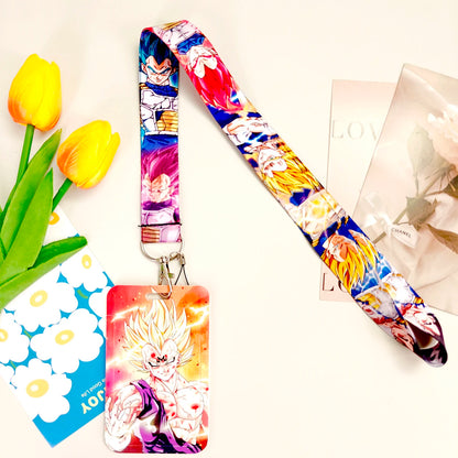 Japanese Anime Credential Holder Lanyard for Key, Card Badge, Gym Keychain Accessories