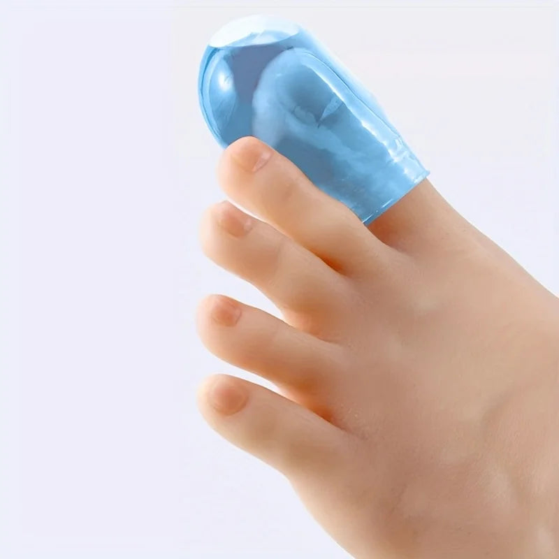 Soft Silicone Toe Sleeves - Protective Toe Caps for Friction Relief, Nail Protection and Foot Care