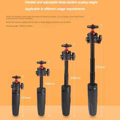 Mini Desktop Selfie Stick Tripod - Handheld Camera Stand, Portable Retractable Vlog & Phone Mount