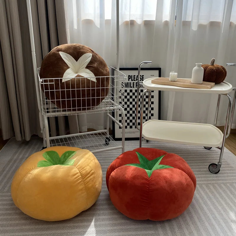 Sofa Bay Window Cushion – Cute Mushroom & Tomato Pillow for Bedroom Room Decoration, Ins Style Ornament