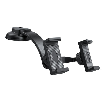 Dual Car Phone Holder – Bendable Memory Neck, 360° Rotatable Adjustable Dash Mount for Cell Phones