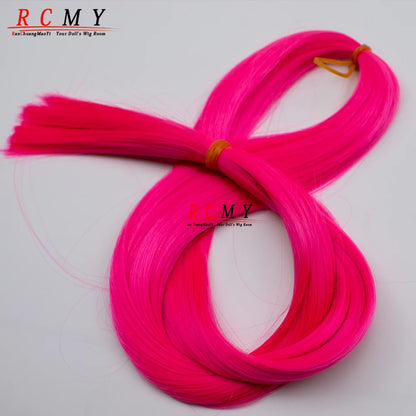 RCMY BJD/SD Doll Wig - Soft Blue Heat-Resistant Silk Synthetic Hair for 1/3, 1/4 & 1/6 Dolls
