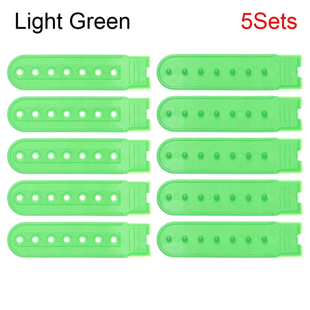5 Sets Snapback Strap Replacement - 7 Hole Colorful Hat Repair Buckle Clips for Baseball Cap Accessories