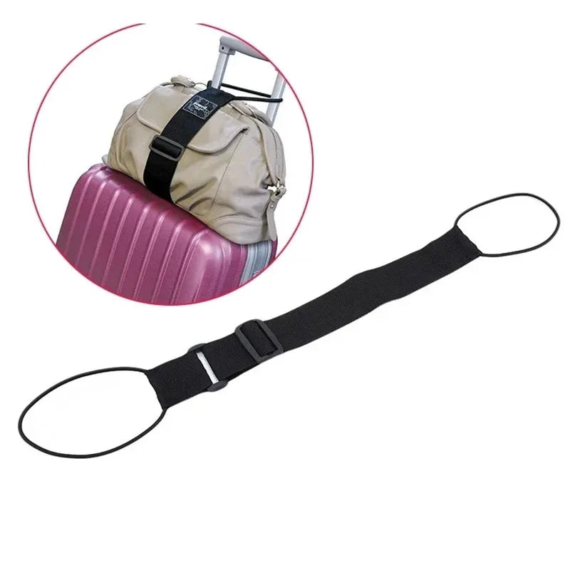 Adjustable Luggage Strap with Elastic Shoulder Pad – Travel Safety Belt & Secure Luggage Accessory