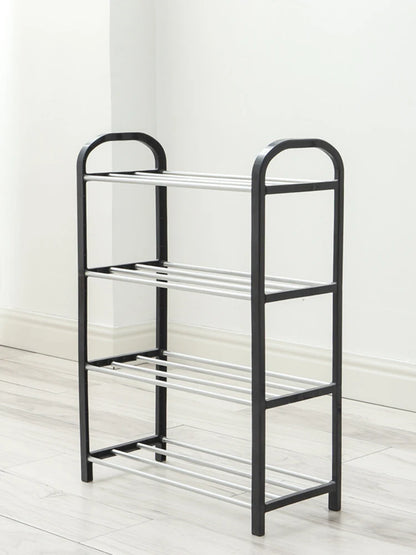 4-Floor Creative Home Shoe Rack – Dormitory Door Storage Cabinet, Black, 2 Sets Assembly Components for Shoes