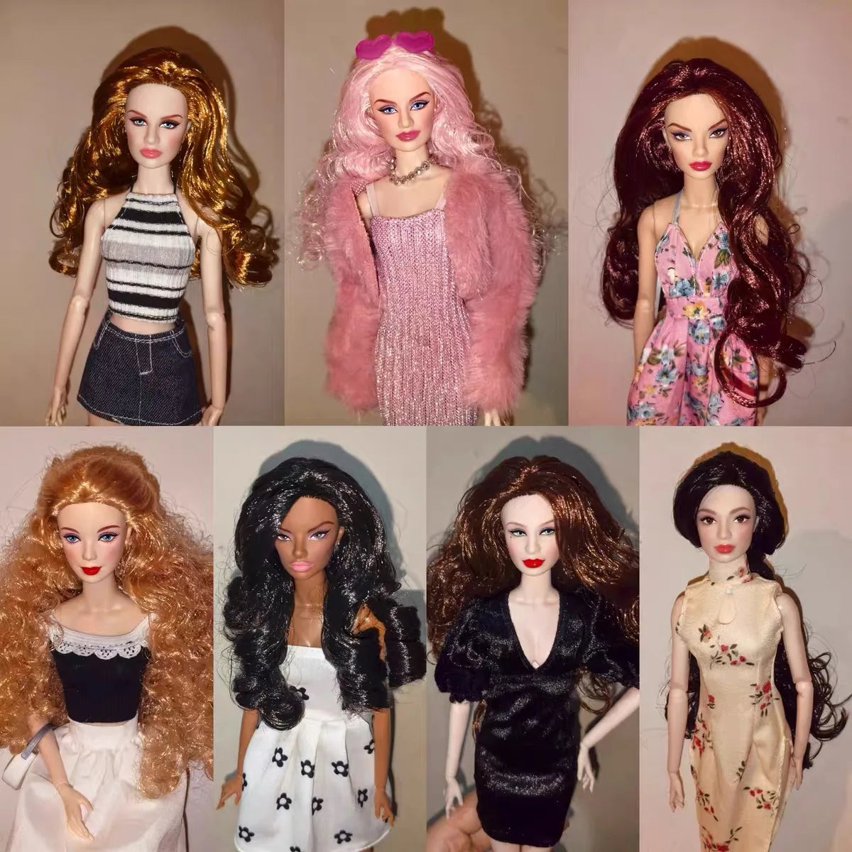 32cm Fairy Supermodel Nude Doll 1/6 – Movable Joint Princess Doll with Designer Hairstyle, White/Normal Skin