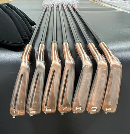 New Brand Golf Irons Copper Color Set – P790 456789P, 8pcs with Shaft & Grip, Free Head Cover, Free Shipping