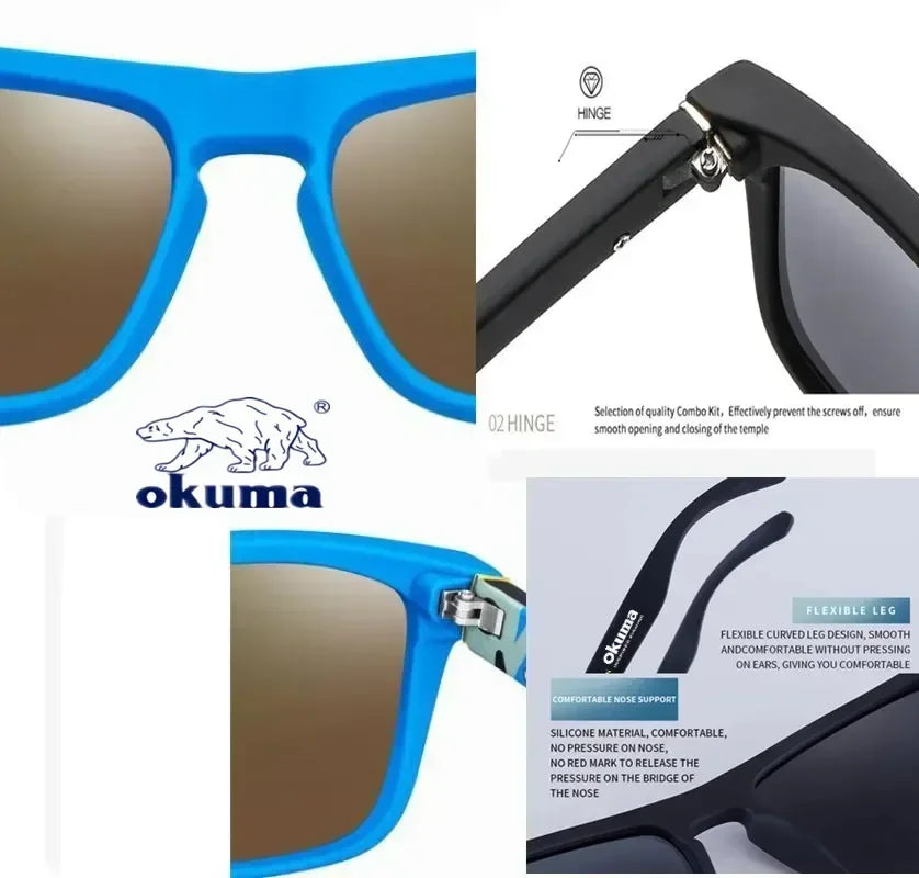 Okuma Polarized Sunglasses UV400 — Men & Women Outdoor Sunglasses for Hunting, Fishing, Driving & Biking, Optional Box