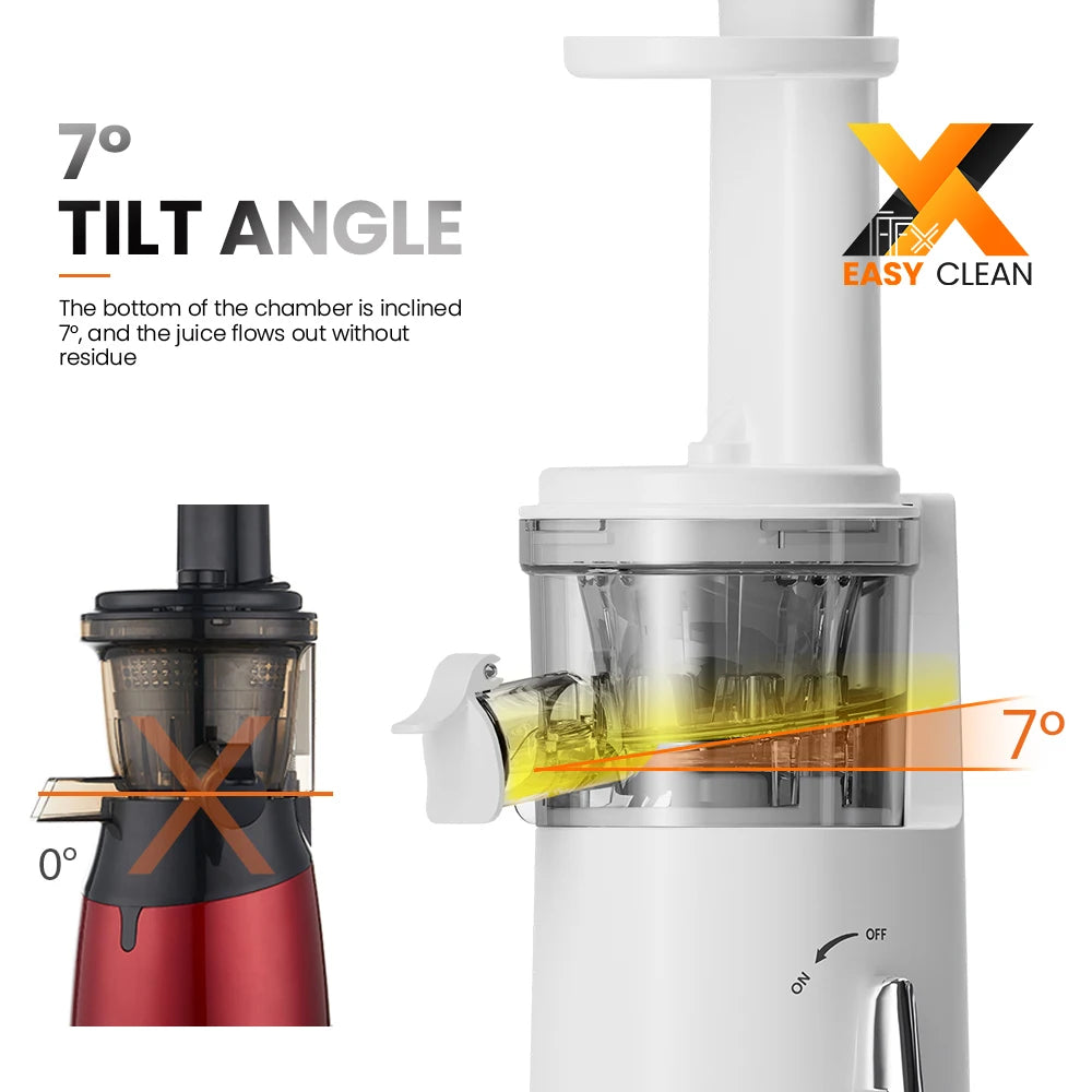 Mini Portable Slow Juicer – Electric Fruit Juice Extractor & Blender, Easy Clean, Ice Cream Maker
