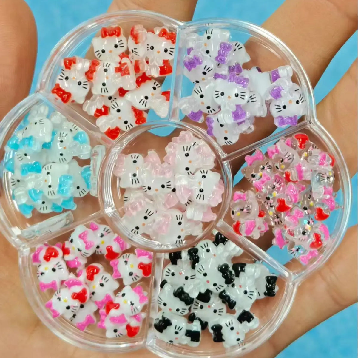 120PCS Sanrio Nail Charms Set - Kuromi, Cinnamoroll, and My Melody Resin Decorations for DIY Manicure Nail Art