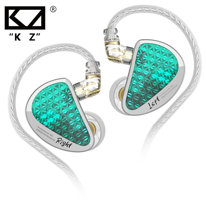 KZ AS16 PRO Wired In-Ear Headphones – 8BA Balanced Armature Earbuds with Microphone for MP3 & HiFi Bass Music