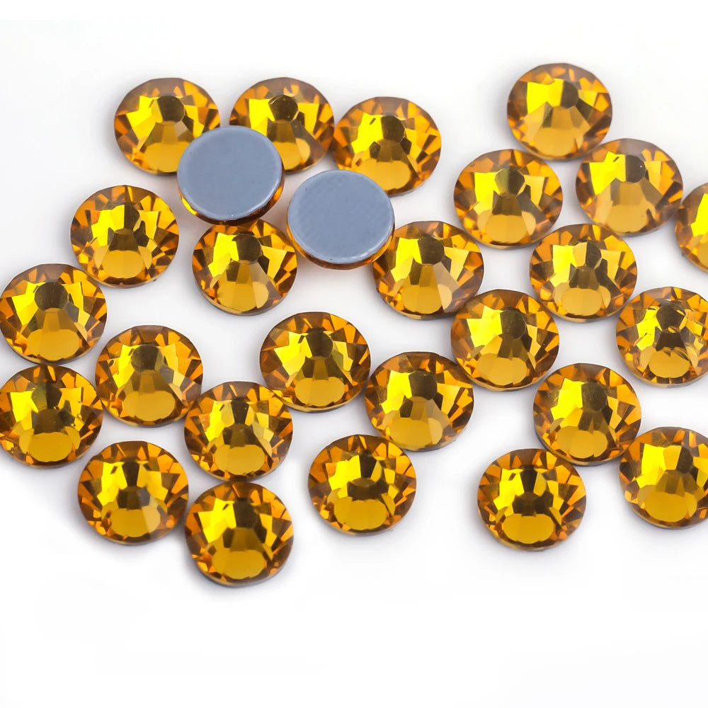 Premium Hot Fix Rhinestones – High Quality Glass Crystal Flatback Iron-On Glitter Rhinestones for Clothing & Crafts
