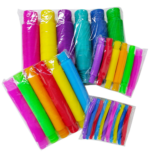 Flexible Telescopic Pop Tube Toys (6–24PCS) – Stretchable Sensory Stress Relief Tubes for Kids & Adults Decompression Fidget Toys