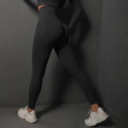 High Waist Women’s Yoga Leggings – Seamless Push-Up Fitness, Running & Gym Pants with Hip Lift and High Elasticity