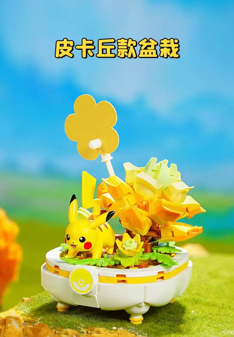 New Anime Pokémon DIY Building Block Toys – Pikachu, Sylveon, Togepi Cartoon Figures for Home Decoration