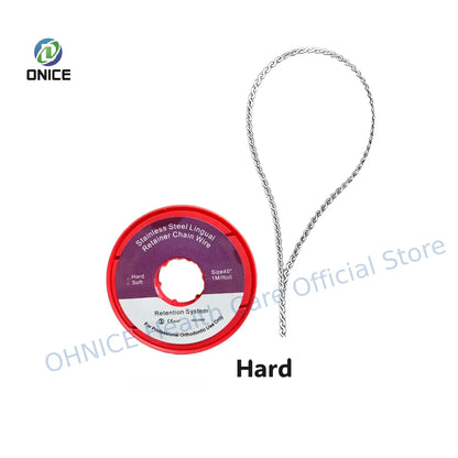 Orthodontic Retainer Chain Wire - 1m Stainless Steel Spool for Post-Braces Dental Retention
