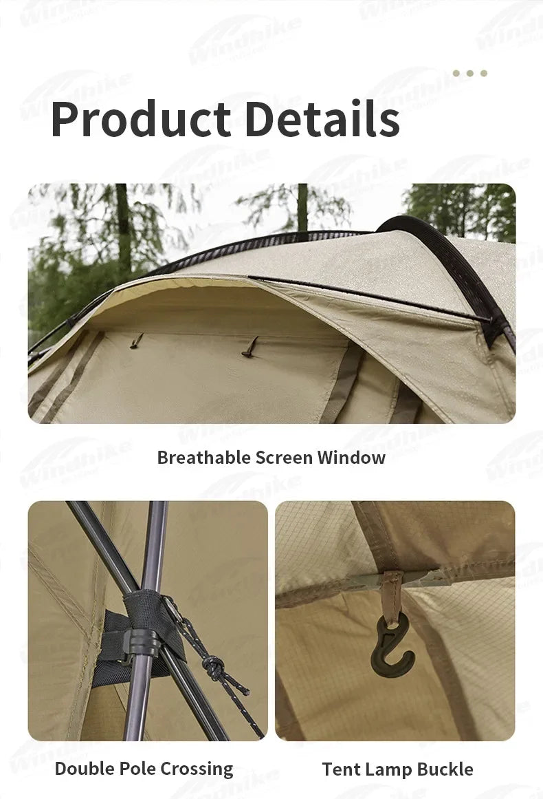 Naturehike Aries Tunnel Tent – 4-6 Person 4-Season Geodesic Outdoor Camping Tent, Double Layer, Large Travel Shelter