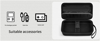 Hard Case for Analogue Pocket Handheld Console — Portable Mini Game Player Storage Bag for Game Cards