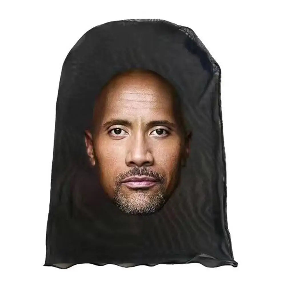 3D Balaclava Mask Hat - Seamless Kanye Face Mask for Pranks, Celebrity Hip Hop Hood Headgear