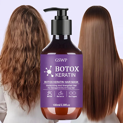 GSWP Botox Keratin Hair Mask - Moisturizing Repair Treatment for Damaged, Frizzy & Tangled Hair