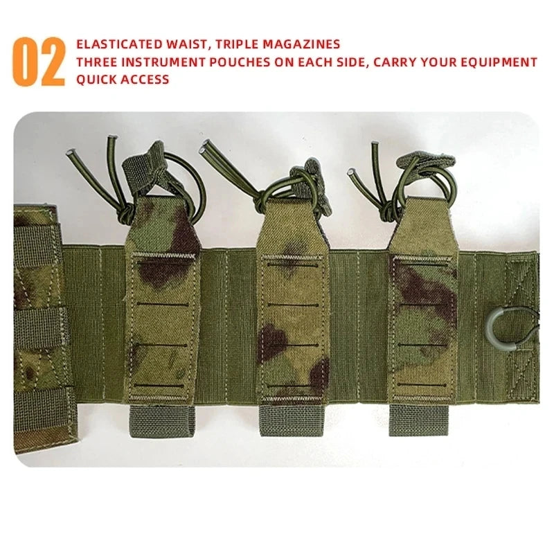 New Combat Vest 6094 – Lightweight Quick Release Laser Cut Tactical Gear for Hunting, Black Tactical Vest