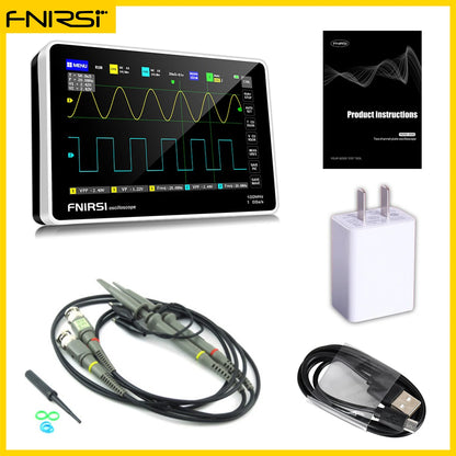 FNIRSI-1013D Digital Tablet Oscilloscope | Dual Channel 100MHz Bandwidth, 1GS/s Sampling Rate | 7" Mini Touchscreen Scope