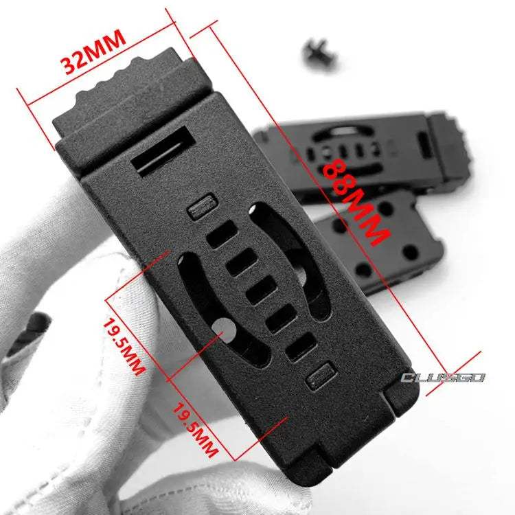 KYDEX Scabbard Waist Clip Knife Sheath - Utility EDC Holster with Belt Buckle for Camping & Mag Pouches