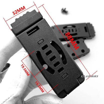 KYDEX Scabbard Waist Clip Knife Sheath - Utility EDC Holster with Belt Buckle for Camping & Mag Pouches