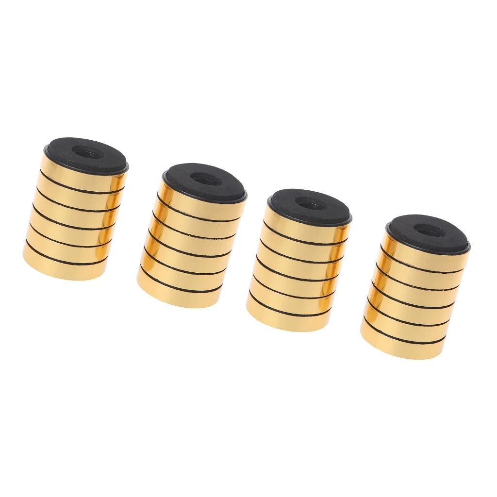 12PCS Bookshelf Speaker Shock Absorption Pads – Aluminum Alloy Damping Feet for Audio Stereo Speakers & Amplifiers