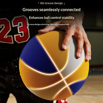 Weighted Training Basketball - Size 5/7 Silent High-Bounce Foam Ball for Indoor Dribbling & Home Workouts