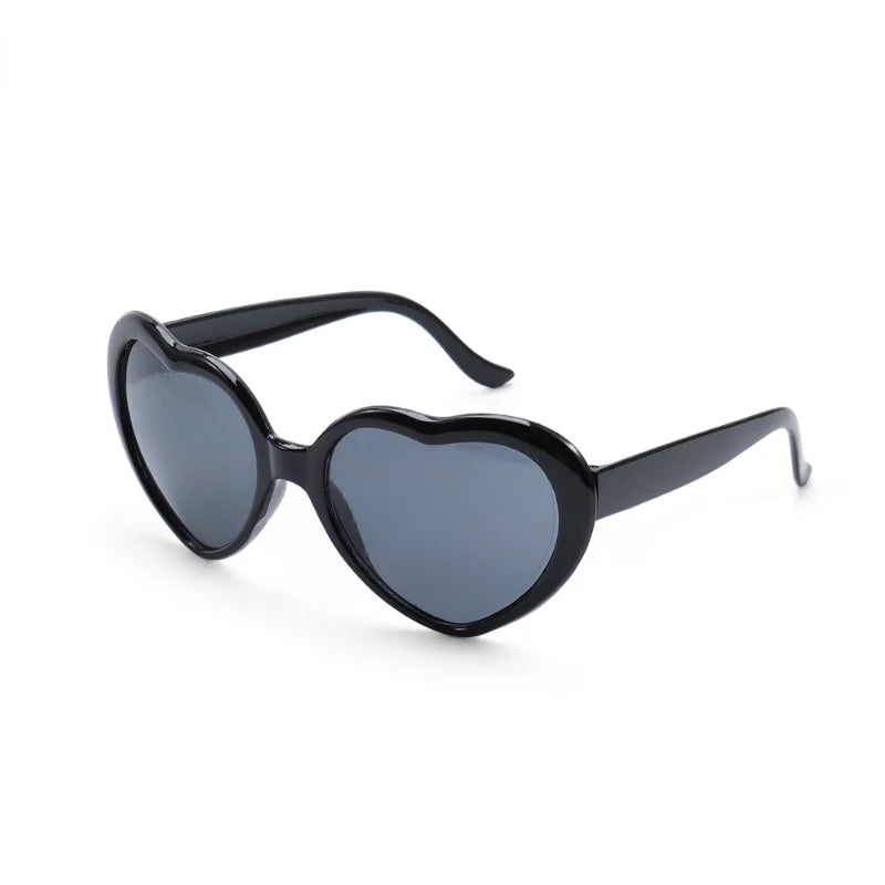 Women’s Fashion Heart-Shaped Glasses Watch - Nighttime Light Diffraction to Heart Shape, Stylish Female Sunglasses