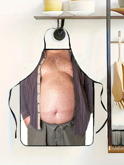 Funny Men's Apron - Beer Belly Party Apron for Cooking, BBQ & Humorous Gatherings