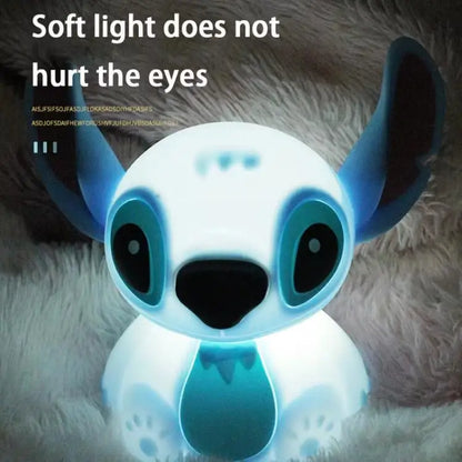 Kawaii Stitch USB Touch Night Light — Soft Glow Bedside Lamp, Room Decor & Birthday Gift for Students