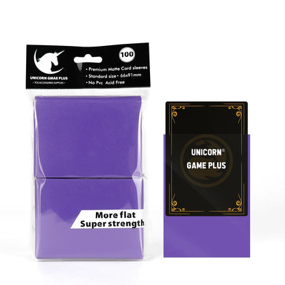 100PCS 66x91mm Matte Card Sleeves - Standard TCG Trading Card Protectors for Tarot & Board Games