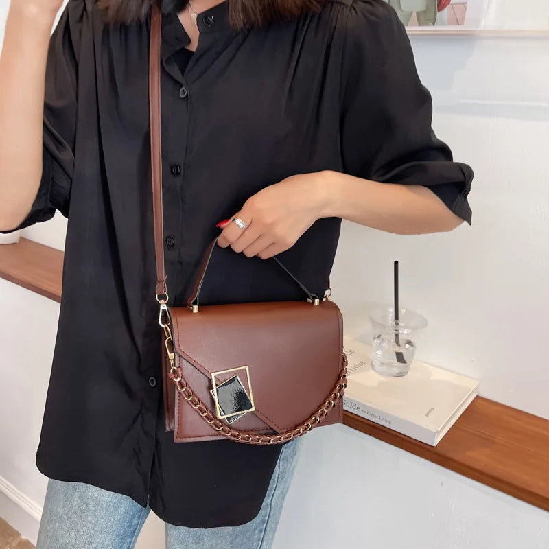 Women’s Luxury Handbag – Retro Designer Armpit Shoulder Bag with Chain Messenger, Fashion Crossbody Rhombus Small Square Bag