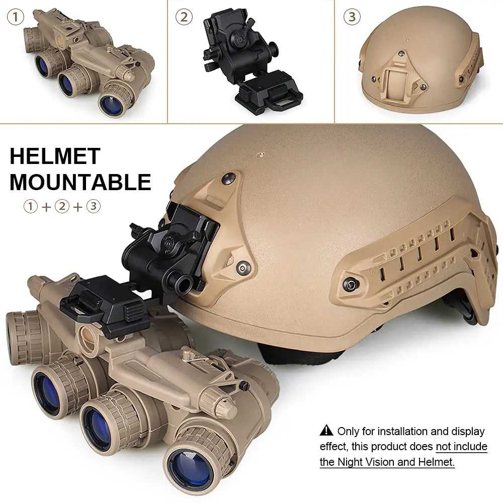 BOOIU Metal L4G24 NVG Helmet Mount Bracket - Holder for PVS15/PVS18 Goggles, Night Vision Stent, Tactical OPS Helmet Parts