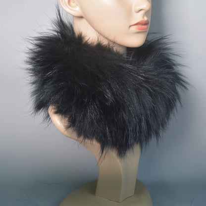 2025 Real Fox Fur Scarf and Headband – Luxury Winter Neck Warmer for Women, 100% Natural Fur, Elastic Ring Muffler