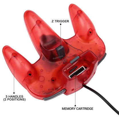 Wired Transparent N64 Gamepad Controller – Joystick for Nintendo 64 Console Accessories