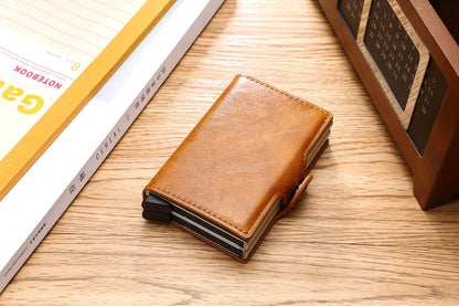 RFID Carbon Fiber Slim Wallet for Men – Mini Card Holder with 14 Slots, Small Money Bag Purse