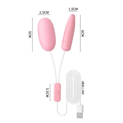 USB Rechargeable Dual-Stimulation Vibrator - Compact Intimate Massager for Adult Women with Clitoral Suction and Vibration Functions