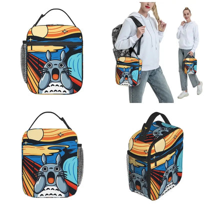 Totoro Miyazaki Anime Insulated Lunch Tote Bag – Portable Thermal Cooler for School & Office